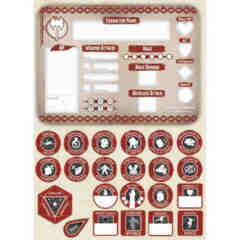 DUNGEONS AND DRAGONS TOKEN SET: BARBARIAN (PLAYER BOARD AND 22 TOKENS)